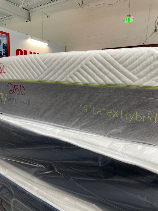 WELLSVILLE 14” LATEX HYBRID TWIN XL MATTRESS