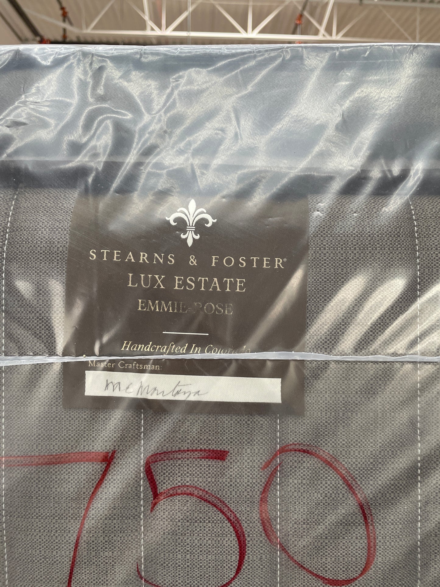 STEARNS AND FOSTER LUX ESTATE EMMIE ROSE PILLOWTOP KING MATTRESS